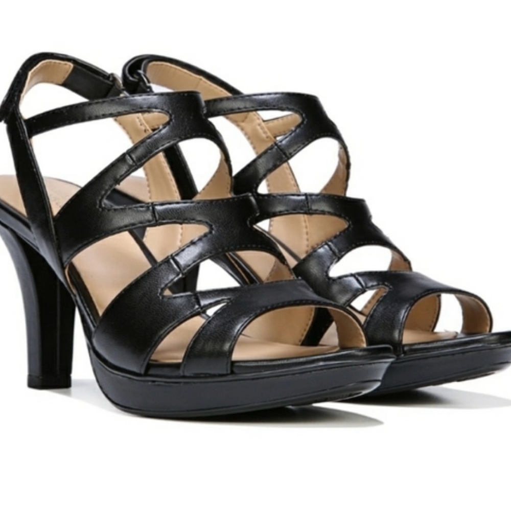 Naturalizer Black Strappy Heels - Dianna black